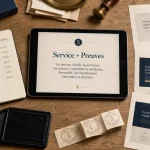 freelancing skills : service + preuves avant/après sur table en bois