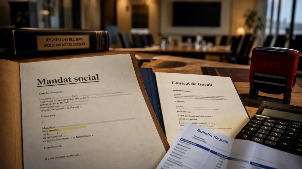 mandat social et contrat de travail