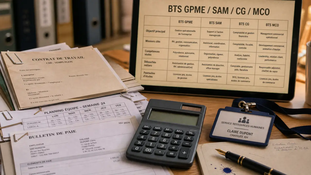 BTS pour ressources humaines : comparer GPME, SAM, CG ou MCO