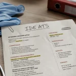 cv infirmier IDE ATS : CV infirmier avec stéthoscope et gants