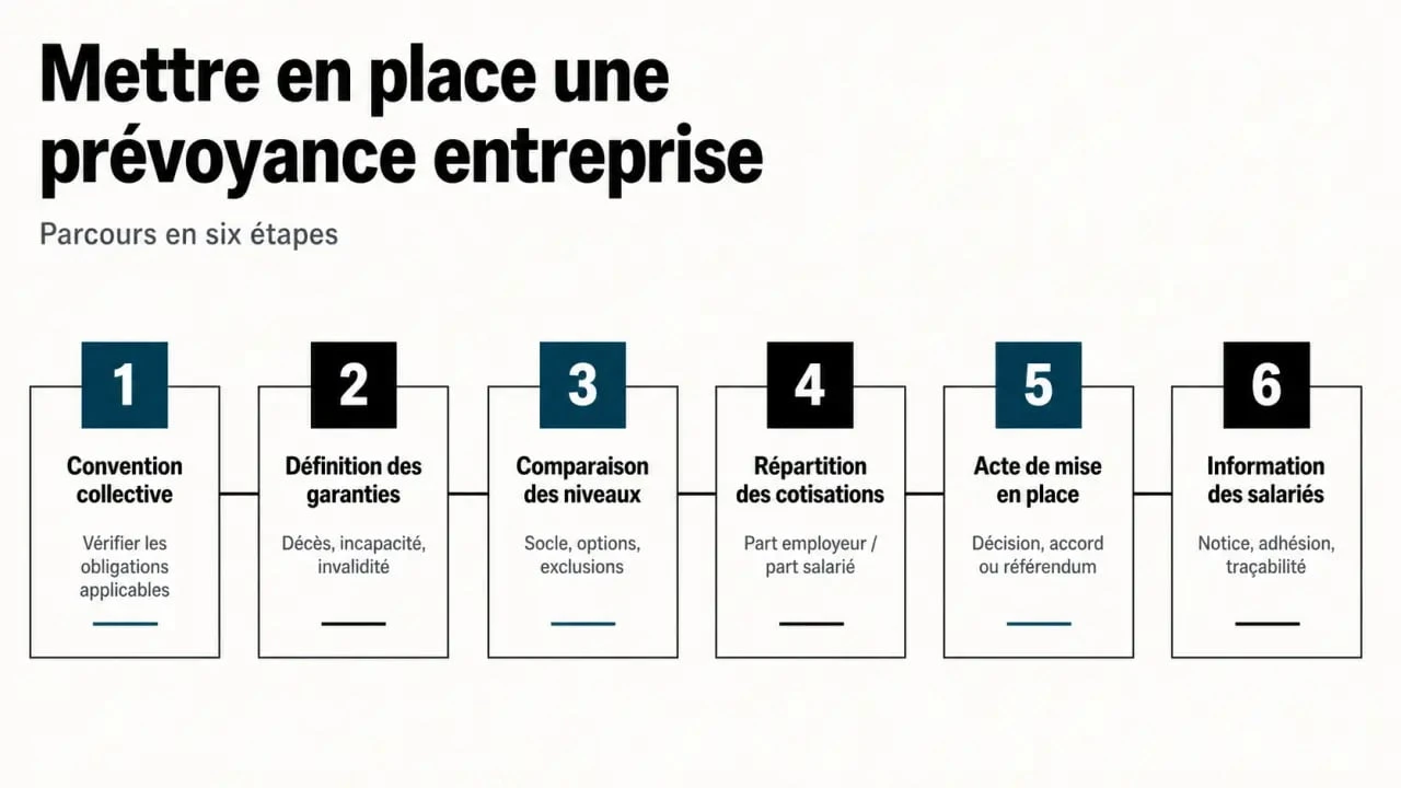 Prévoyance entreprise : étapes de mise en place du contrat