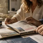 Formation continue en Corse : dossier et planning en bureau lumineux