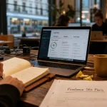 freelance seo paris prenant des notes, audit SEO sur ordinateur