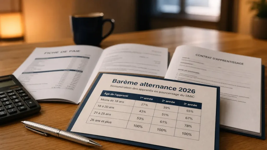 Grille tarifaire alternance 2026 : barèmes, calculs et cas particuliers