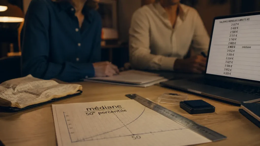 Médiane des salaires ou salaire moyen : le 50e percentile qui résiste aux écarts extrêmes
