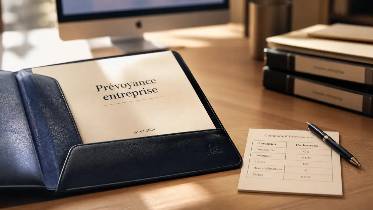 Prévoyance entreprise : document et tableau des garanties au bureau