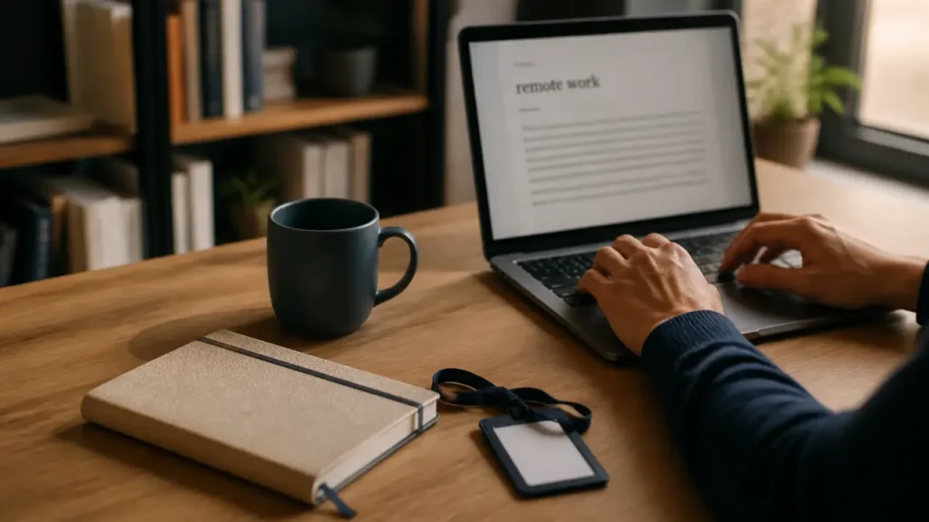 Télétravail en anglais : <strong>remote work</strong> pour le concept, <strong>working from home</strong> pour le domicile