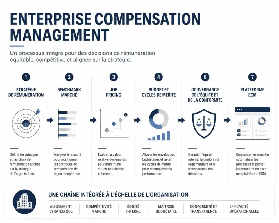 Processus d’enterprise compensation management, de la stratégie de rémunération à la gouvernance et au logiciel ECM