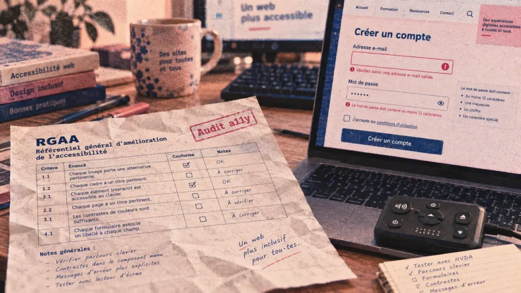 Une formation a11y audit doit mener à un rapport exploitable