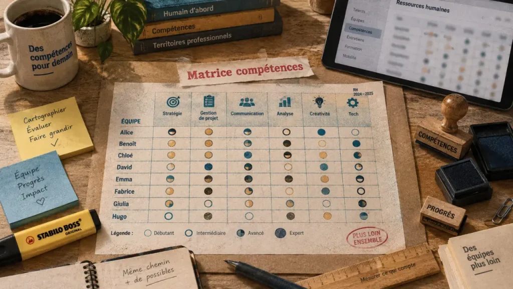 Matrice de compétences : repérez les écarts, sécurisez les remplacements et guidez la formation