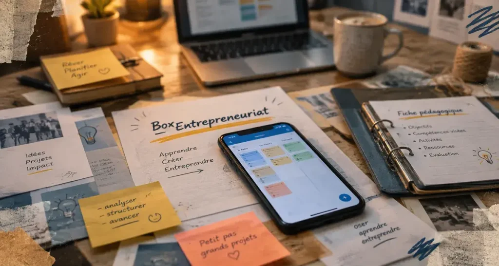 La Box Entrepreneuriat fournit des outils pédagogiques, pas un parcours e-learning